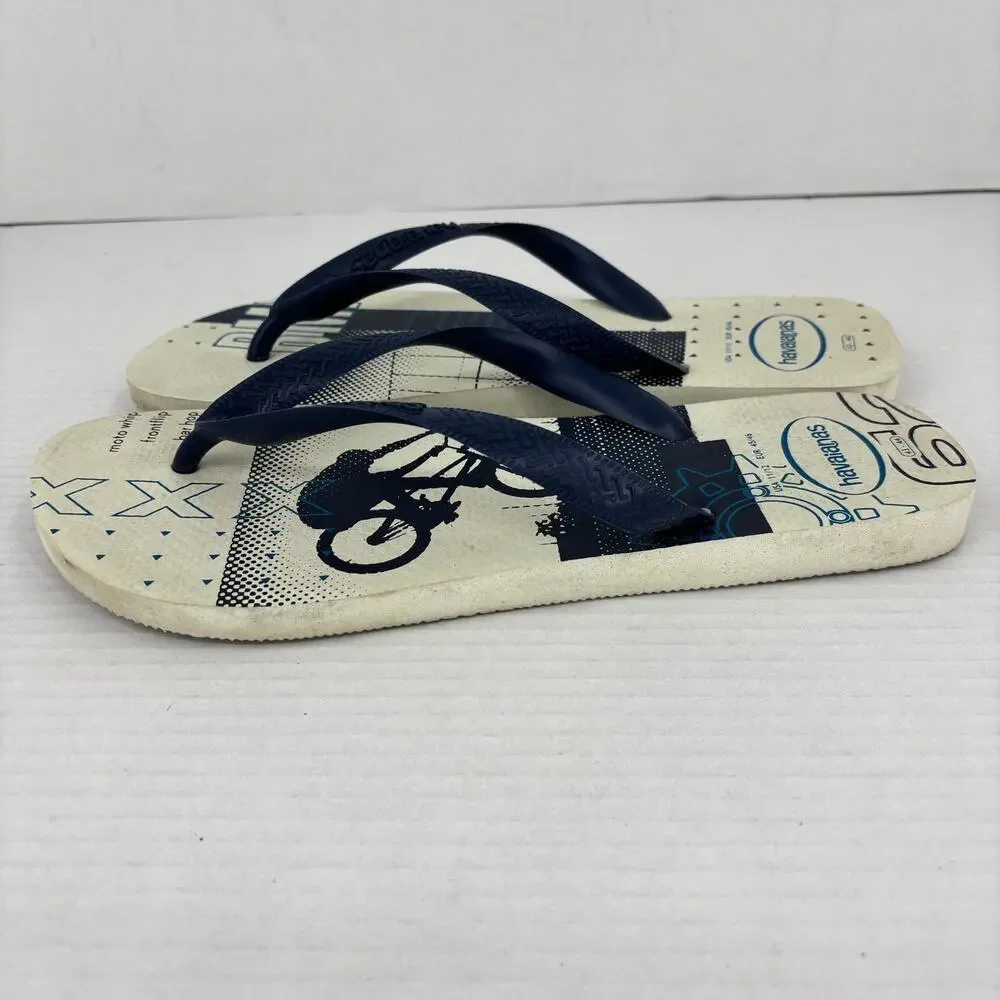 Havaianas BMX Flip Flop Sandals Mens Size 11 / 12‎ Navy Blue Top Masculino